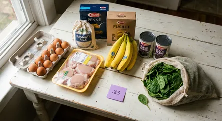 Grocery List on a Budget for 1: 3 Weeks for $47.83